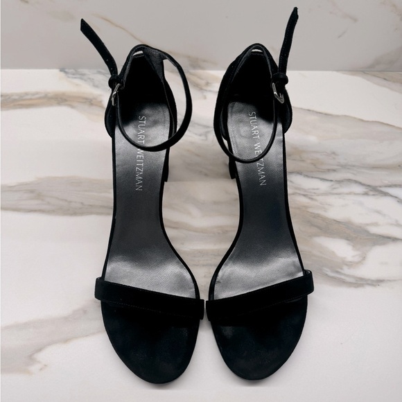 Stuart Weitzman Nearly Nude City Heels in Black Suede - Picture 6 of 11